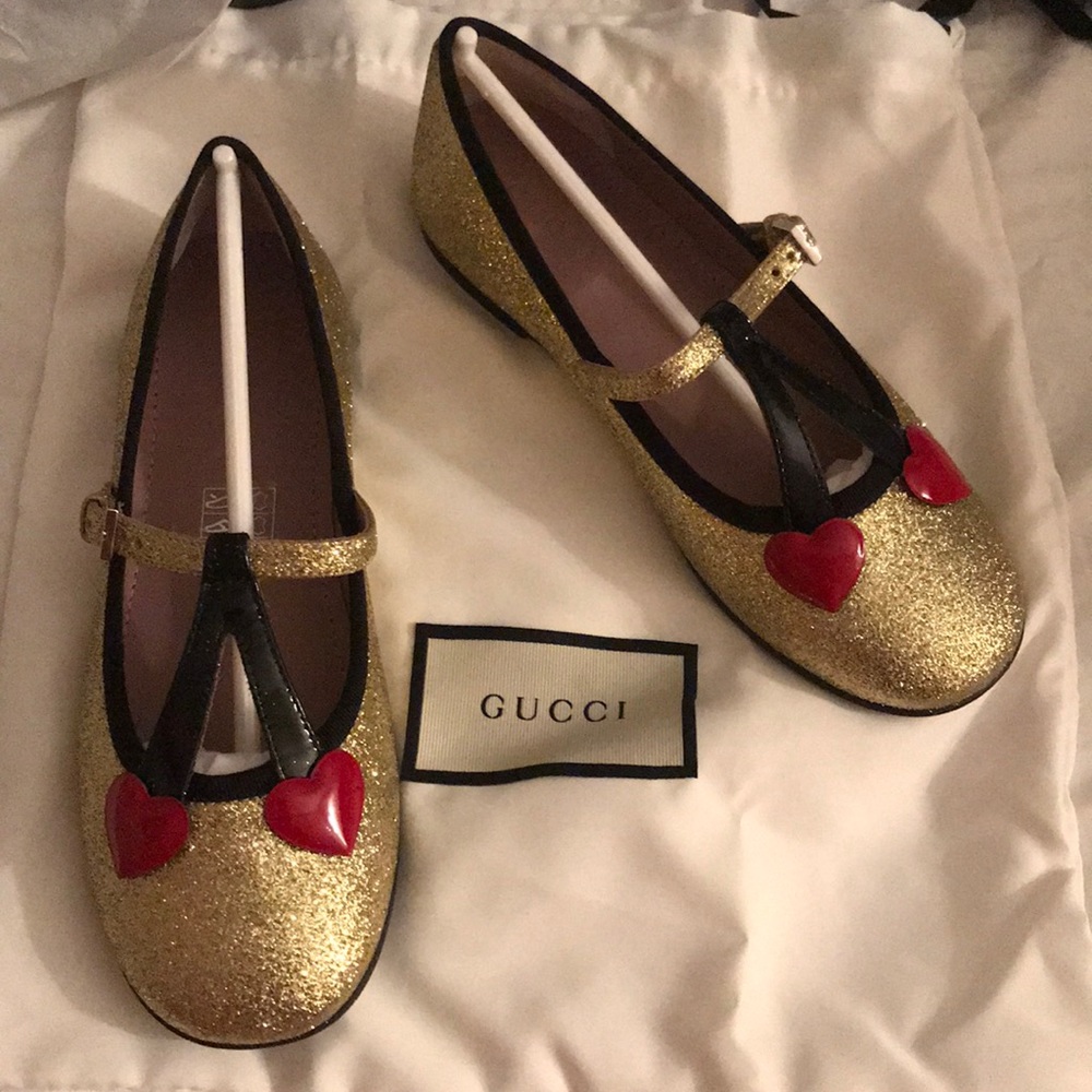 BLOWOUT⚡️KIDS GUCCI HEART BALLET FLATS
